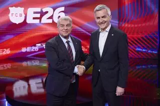 Laporta y Font se enzarzan en el debate de TV3 con frases como "eres un trilero"