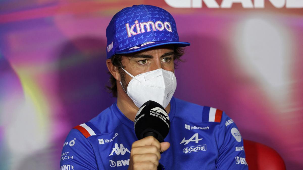 Fernando Alonso, en la conferencia de prensa del GP de Arabia Saudí.