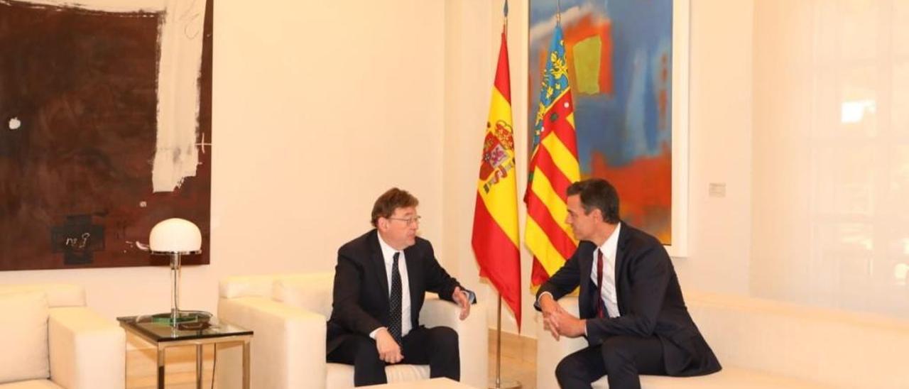 Reunión de Puig y Sánchez en La Moncloa en una imagen de archivo.