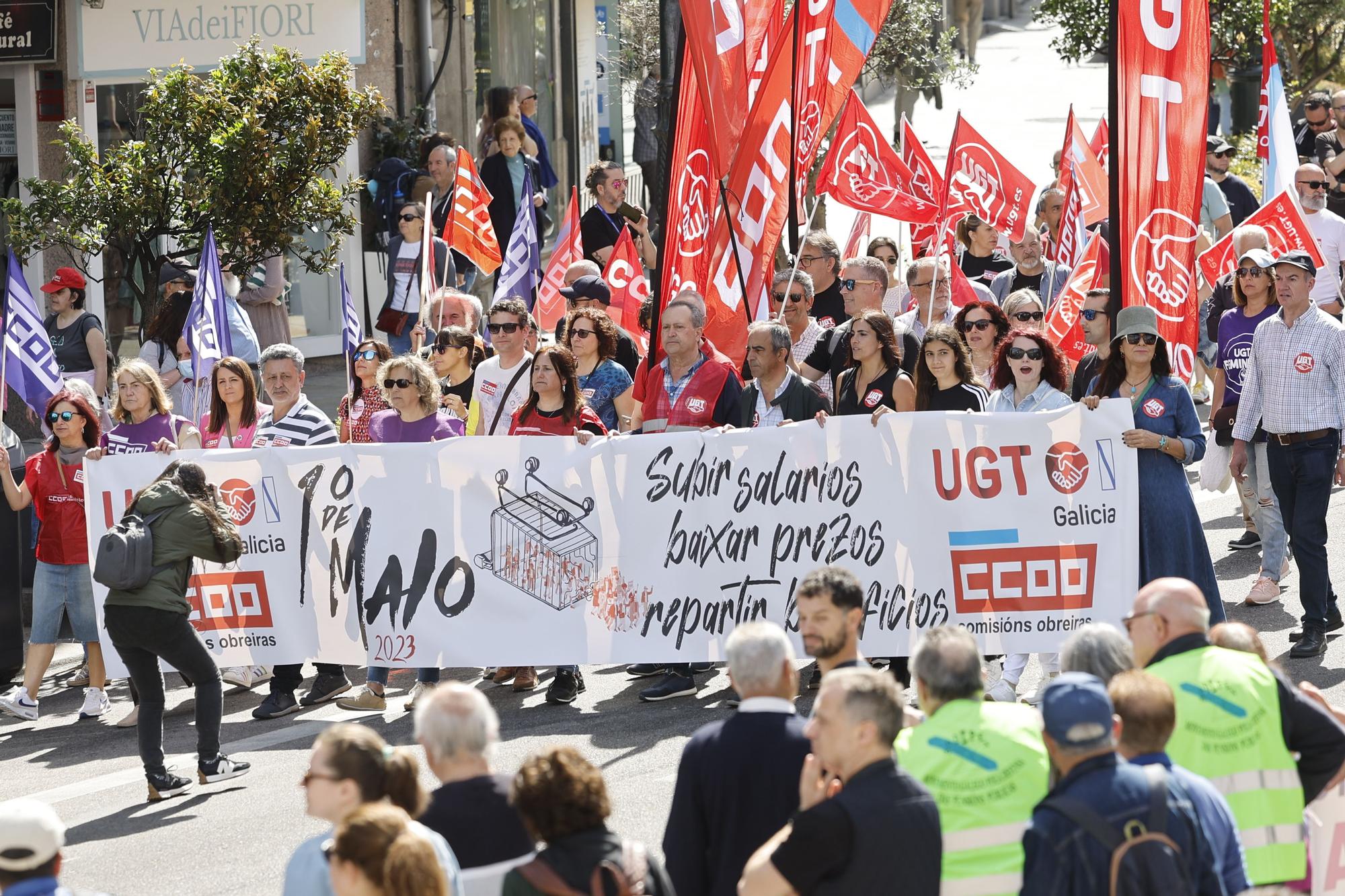 Primero de Mayo: las manifestaciones del Día del Trabajo toman Vigo