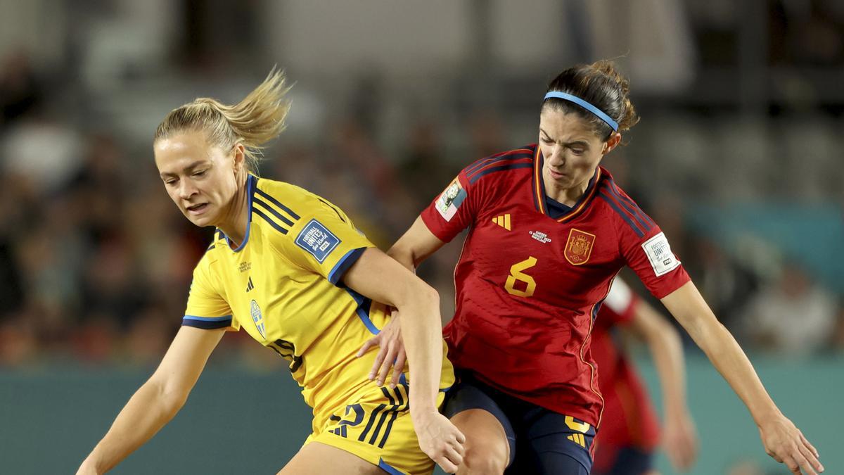 Imagen de archivo de la semifinal del Mundial femenino de fútbol España - Suecia