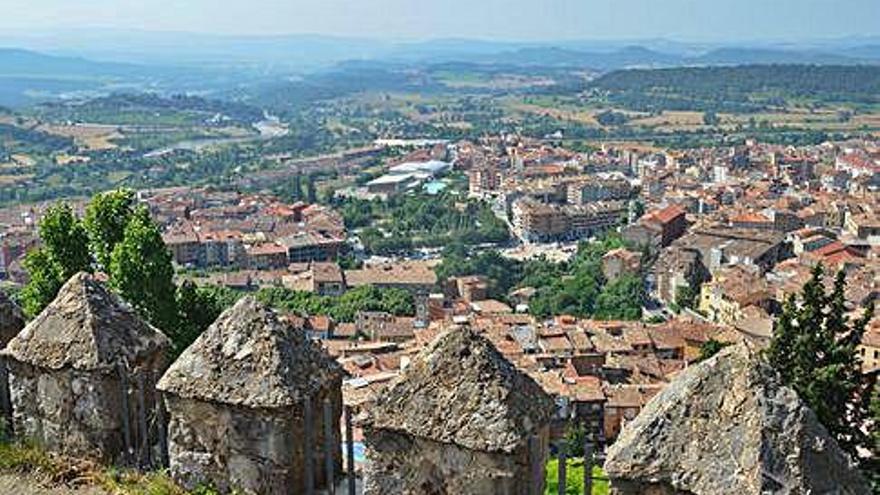 Vistes de la ciutat des del castell de Berga