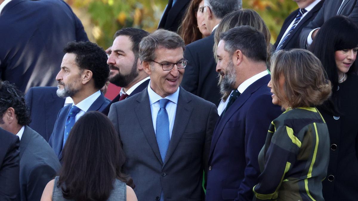 Alberto Núñez Feijóo y Santiago Abascal.