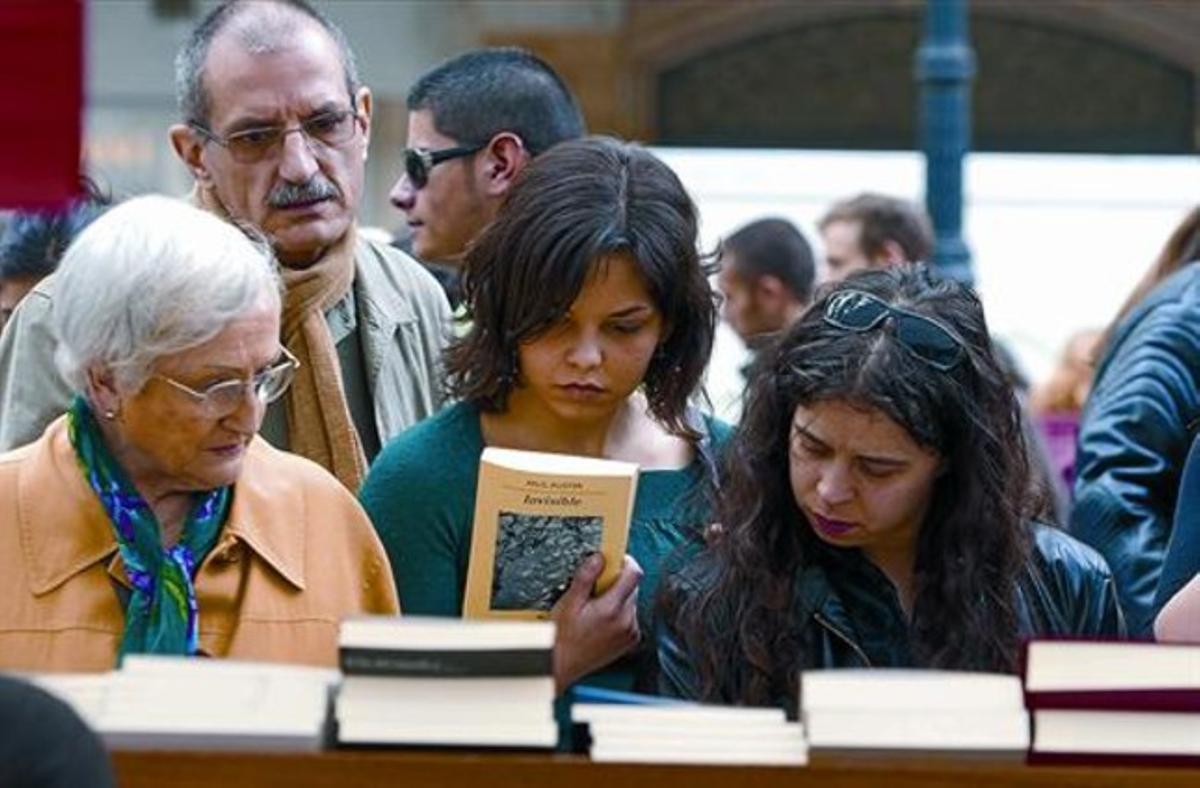 Una imatge del dia de Sant Jordi de l’any passat.