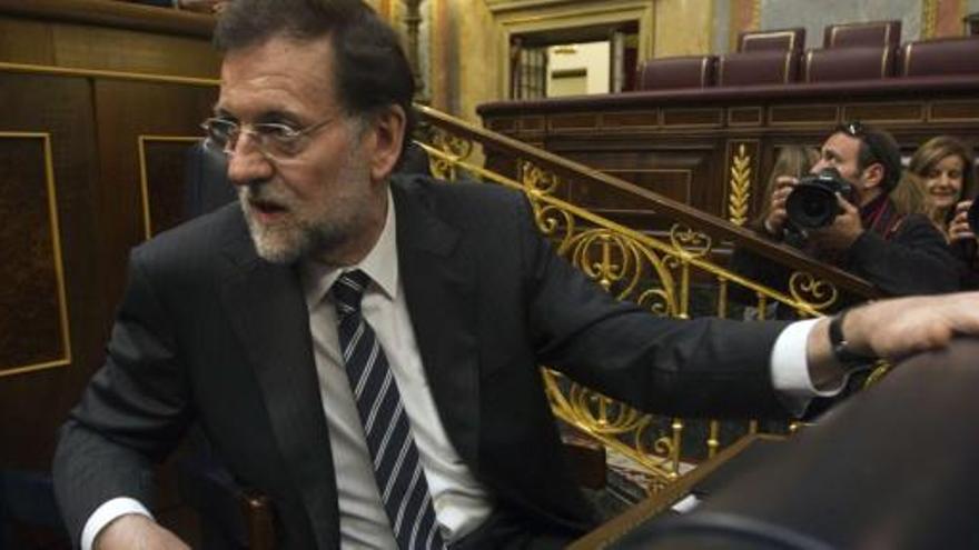 Mariano Rajoy asiste al debate de los presupuestos en el Congreso.