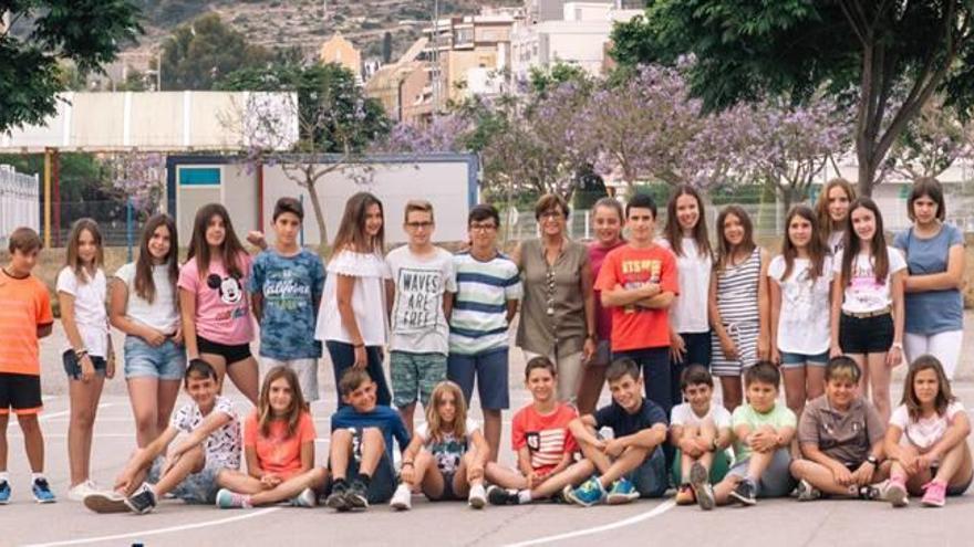 Alumnos de Sexto B del CEIP Ausiàs March de Sagunt.