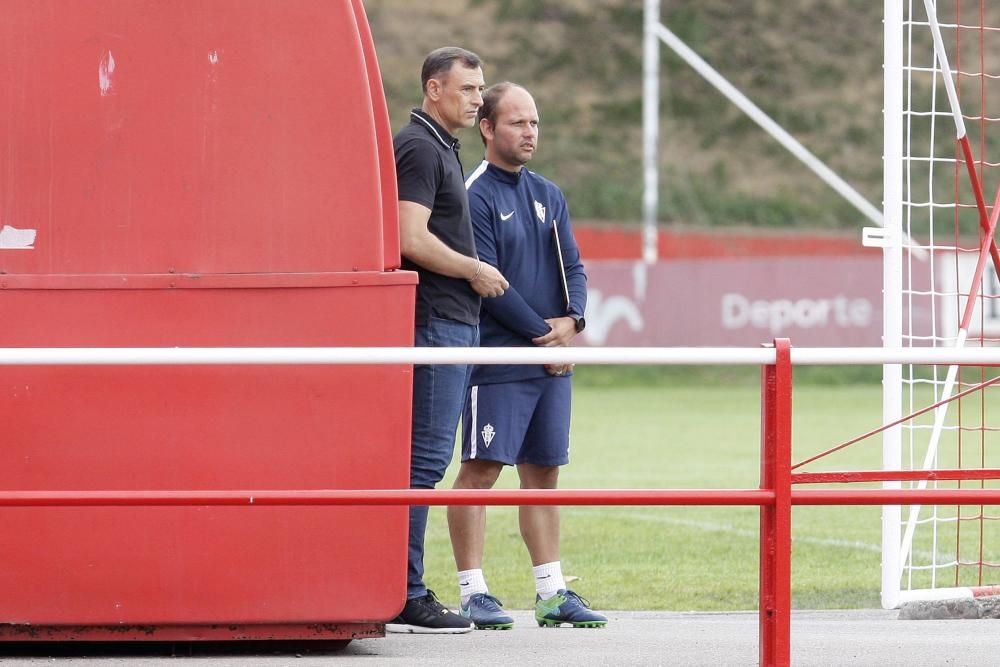 Entrenamiento del Sporting, miércoles