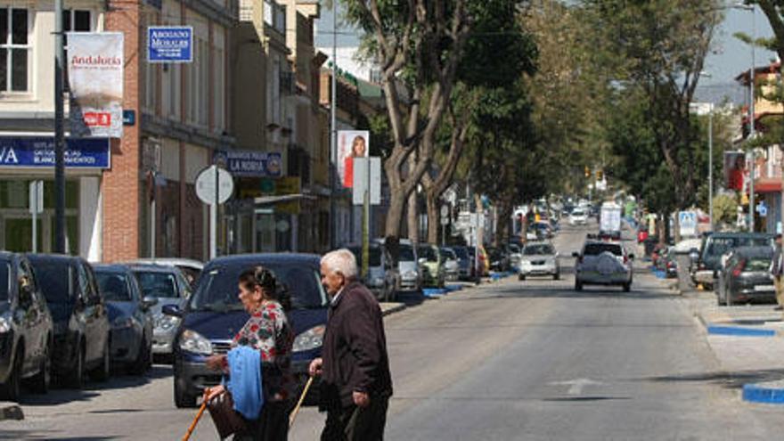 Una calle del distrito de Campanillas.