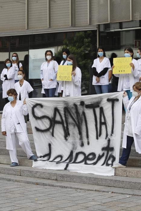 Protesta dels sanitaris gironins