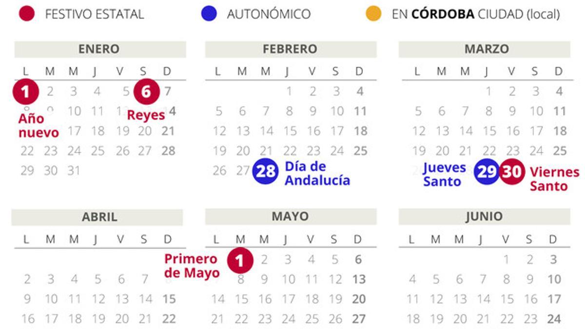 Calendario laboral Córdoba 2018