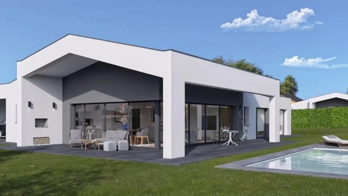 Una de las recreaciones de vivienda en la promoción proyectada en Meres.