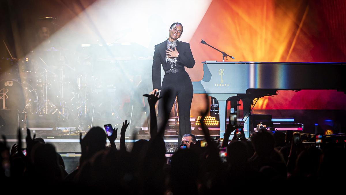 Concierto de Alicia Keys en el Palau Sant Jordi de Barcelona.