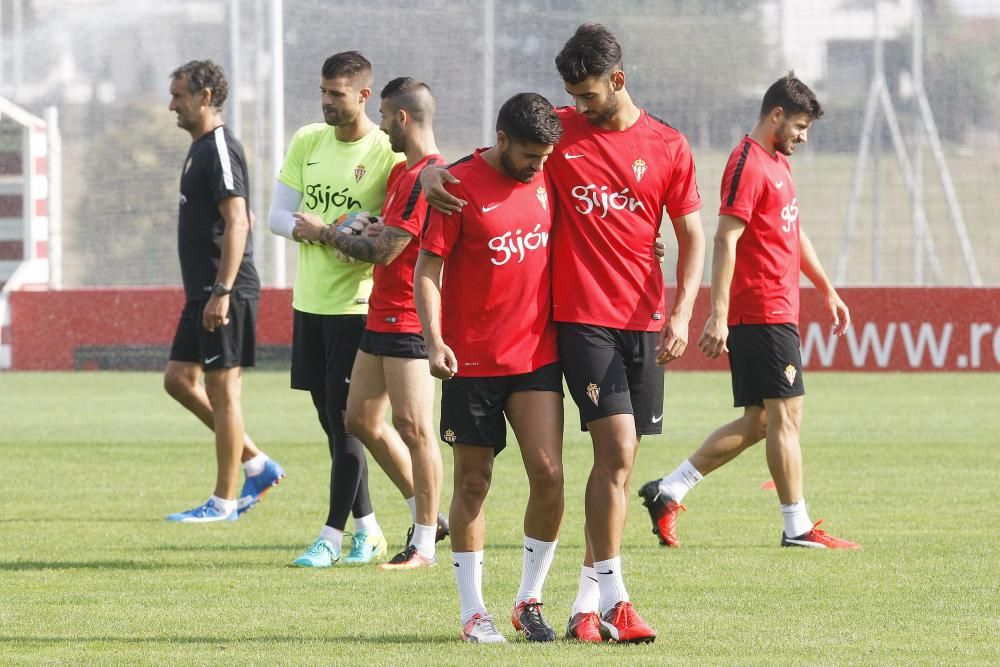 Entrenamiento del Sporting (sábado 27 de agosto)