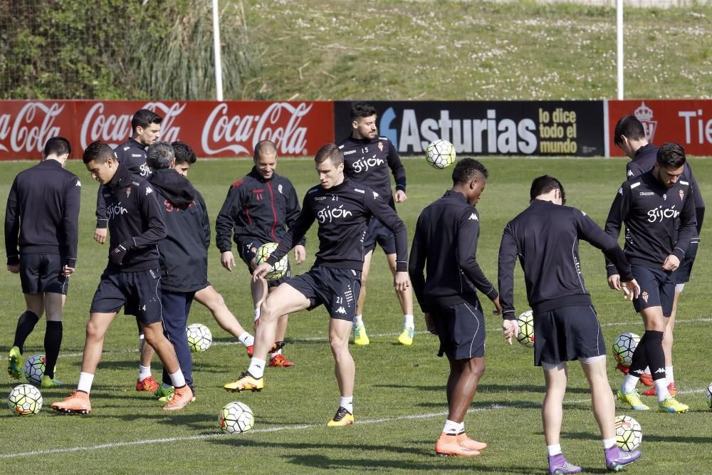 Entrenamiento del Sporting de Gijón