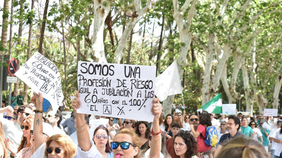 Primera manifestación de PEPA en el centro Málaga, el 26 de mayo de 2024