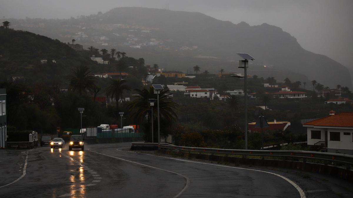 Lluvias ayer en la isla de La Palma