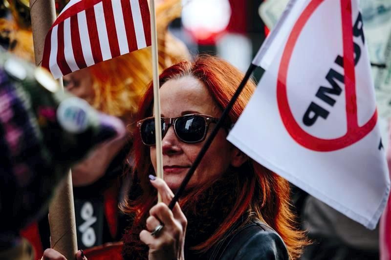 Manifestaciones anti-Trump toman las calles de Nueva York