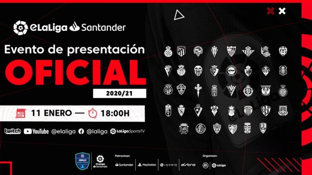 Evento de presentación oficial de la eLaLiga Santander 2020/21