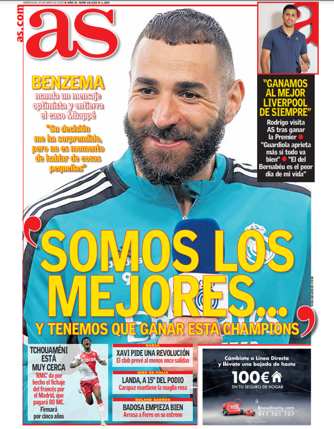 Las portadas de la prensa deportiva de hoy, miércoles 25 de mayo