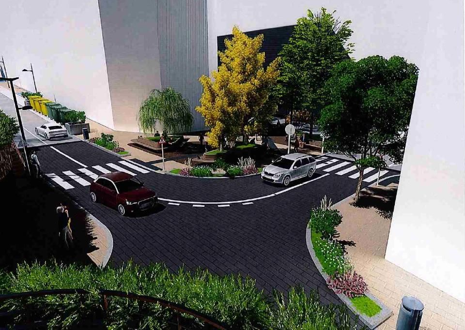 Así será la plaza que creará el Concello entre Sanjurjo Badía y el Barrio das Flores