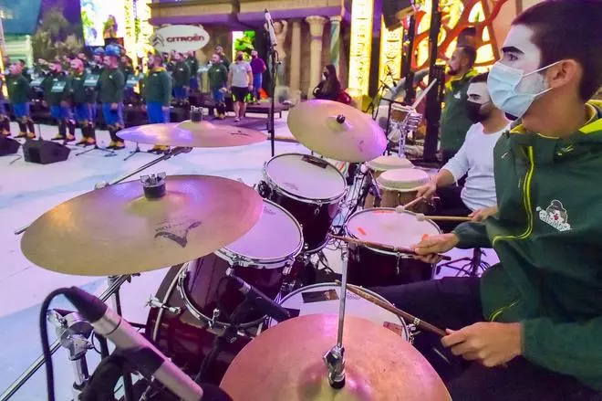 Preparativos para la primera fase del Concurso de Murgas del Carnaval de Las Palmas de Gran Canaria