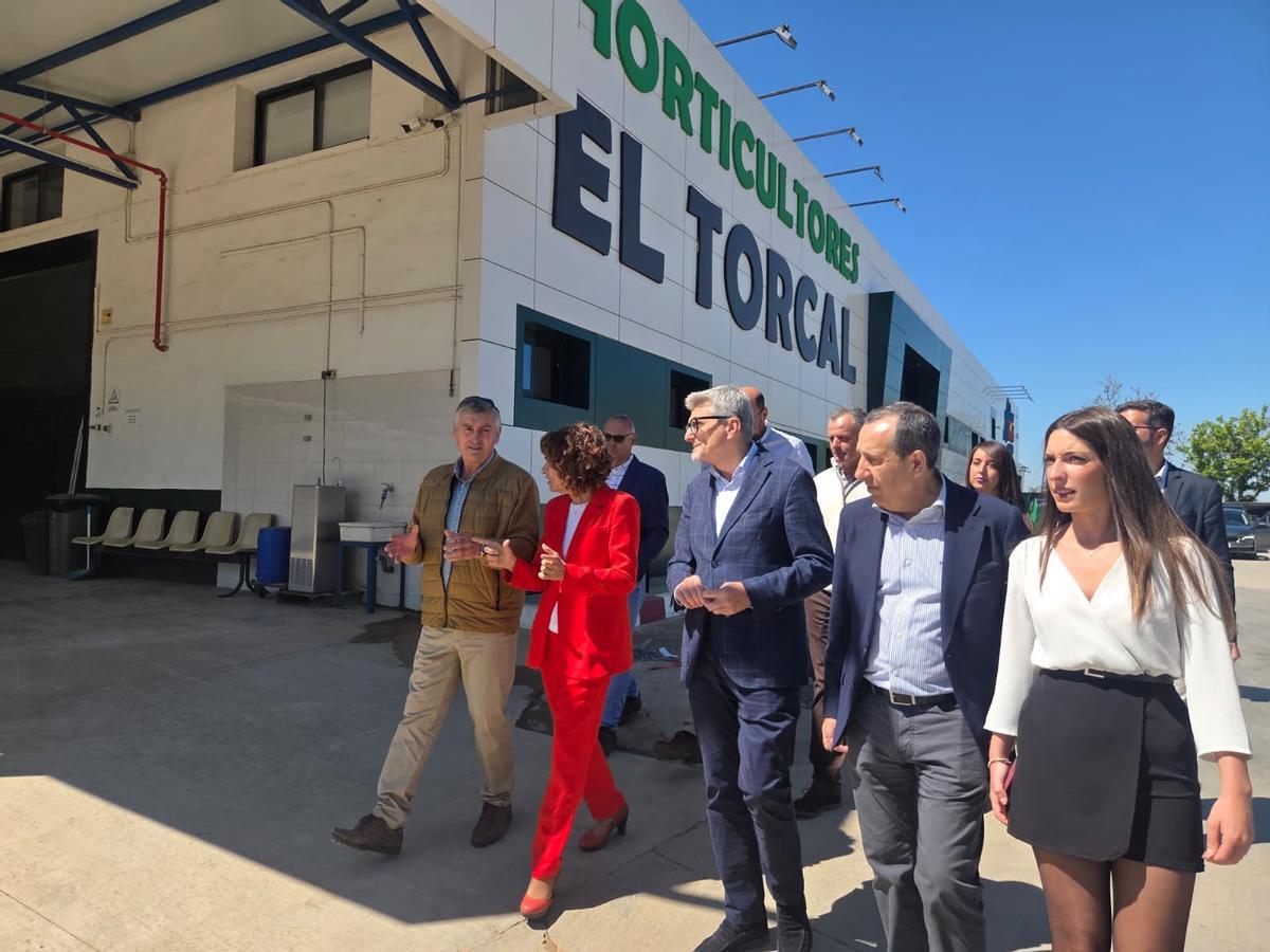 Montero, en las instalaciones de la cooperativa Horticultores El Torcal