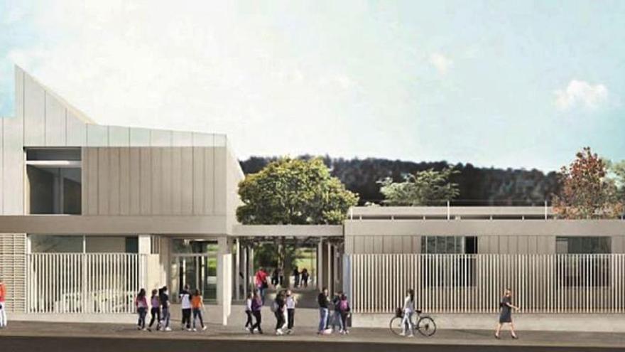 Una simulació del futur edifici de l&#039;escola Pla del Puig de Sant Fruitós de Bages