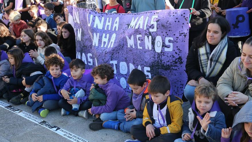 Actos por el Día contras las violencias machistas celebrados el año pasado en Cangas. |  Santos Álvarez