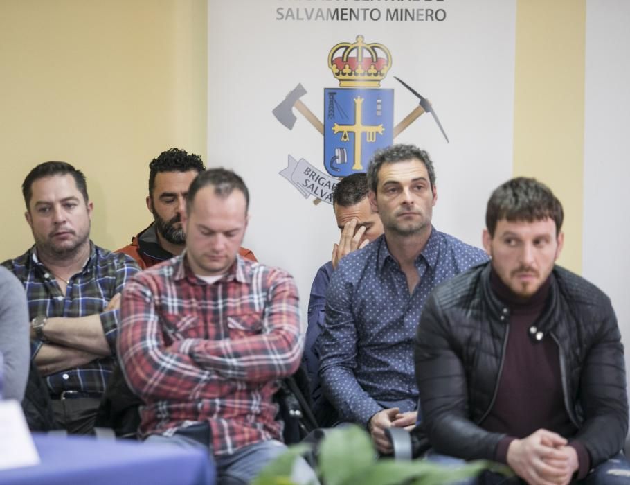 Rueda de prensa de los mineros que participaron en el rescate de Julen