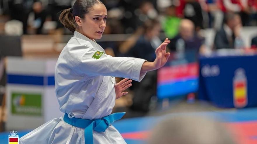 Paola García durante el campeonato nacional