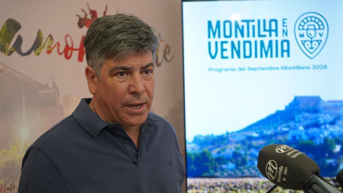 Rafael Llamas, durante la presentación del programa Montilla en Vendimia.