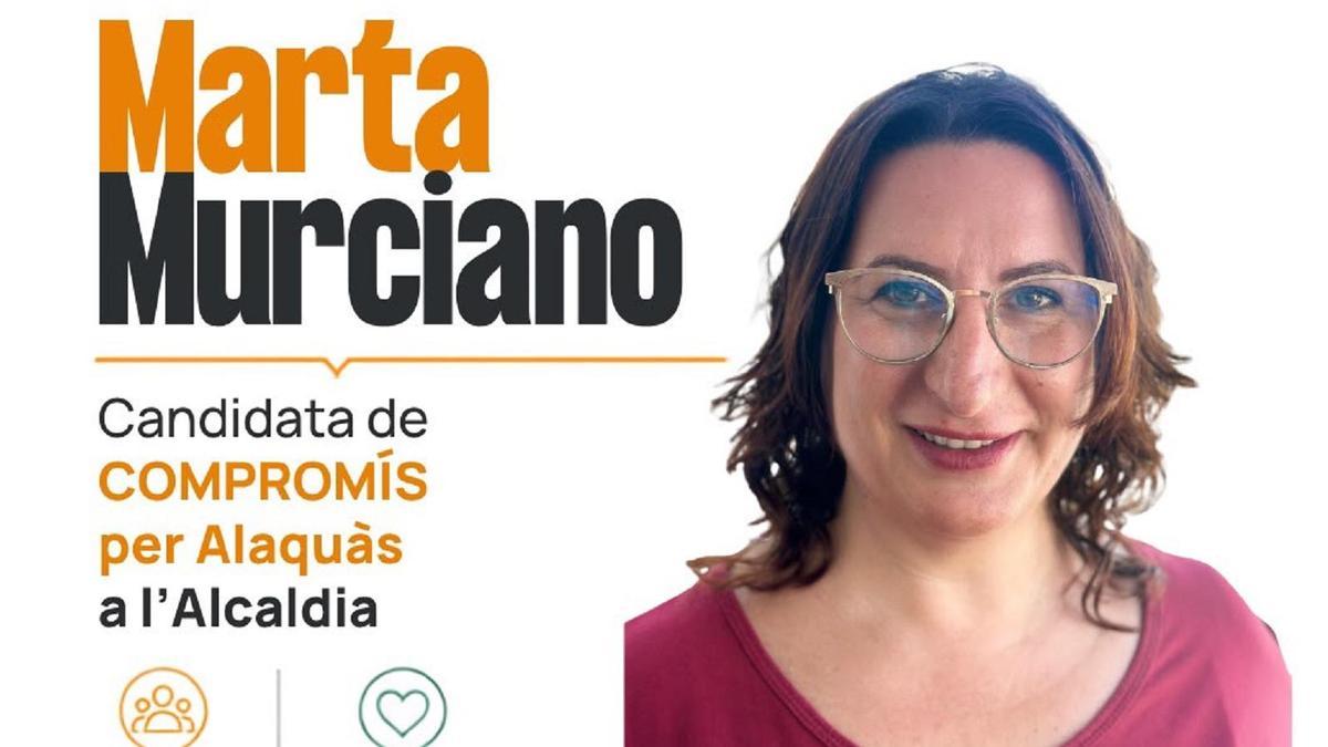 Marta Murciano encapçalarà la llista de Compromís per Alaquàs en 2027.