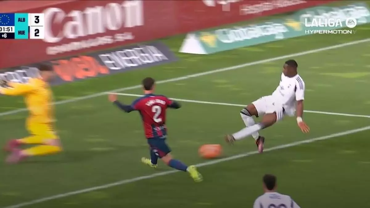 El 3-2 del Albacete en el Albacete 3-2 Huesca de la jornada 39 de LaLiga Hypermotion
