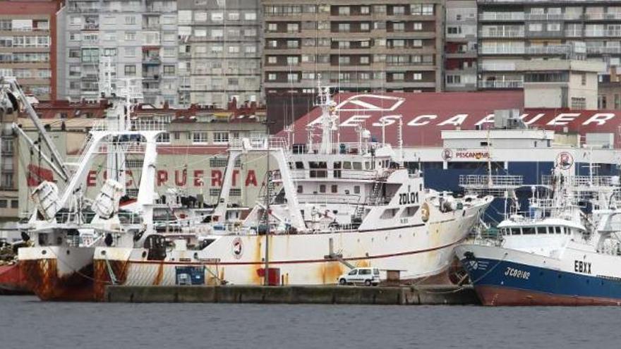 Buques que faenan en Islas Malvinas, amarrados en el puerto de Vigo.  // Ricardo Grobas