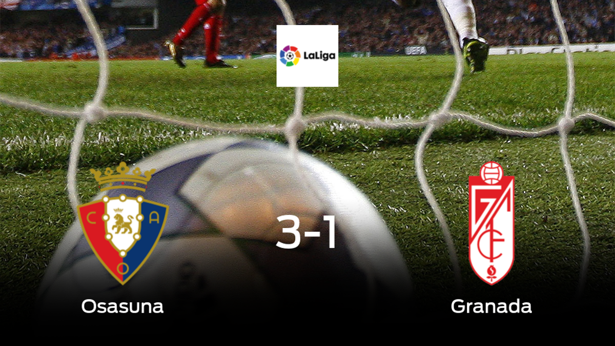 Osasuna vence 3-1 en casa al Granada
