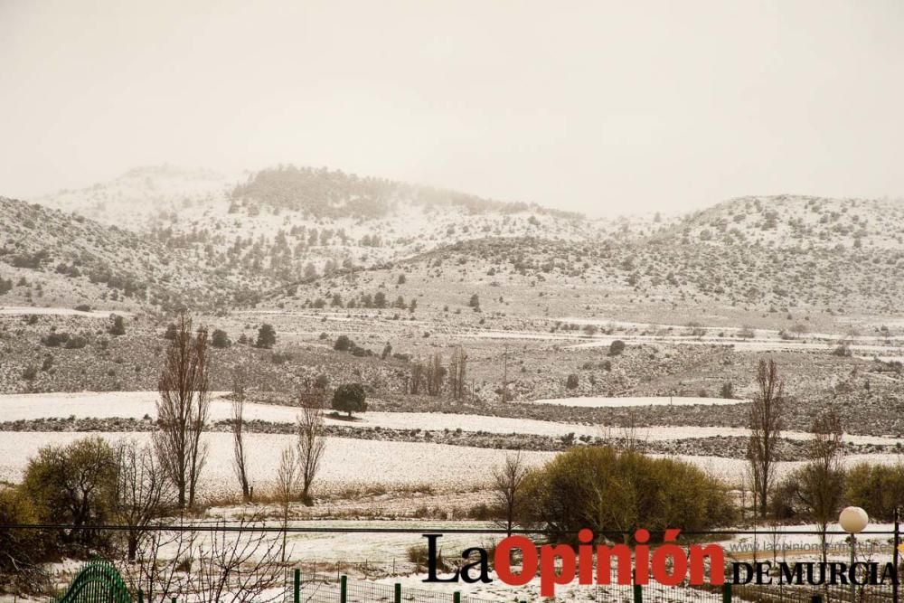 Nieve en las pedanías altas del Noroeste