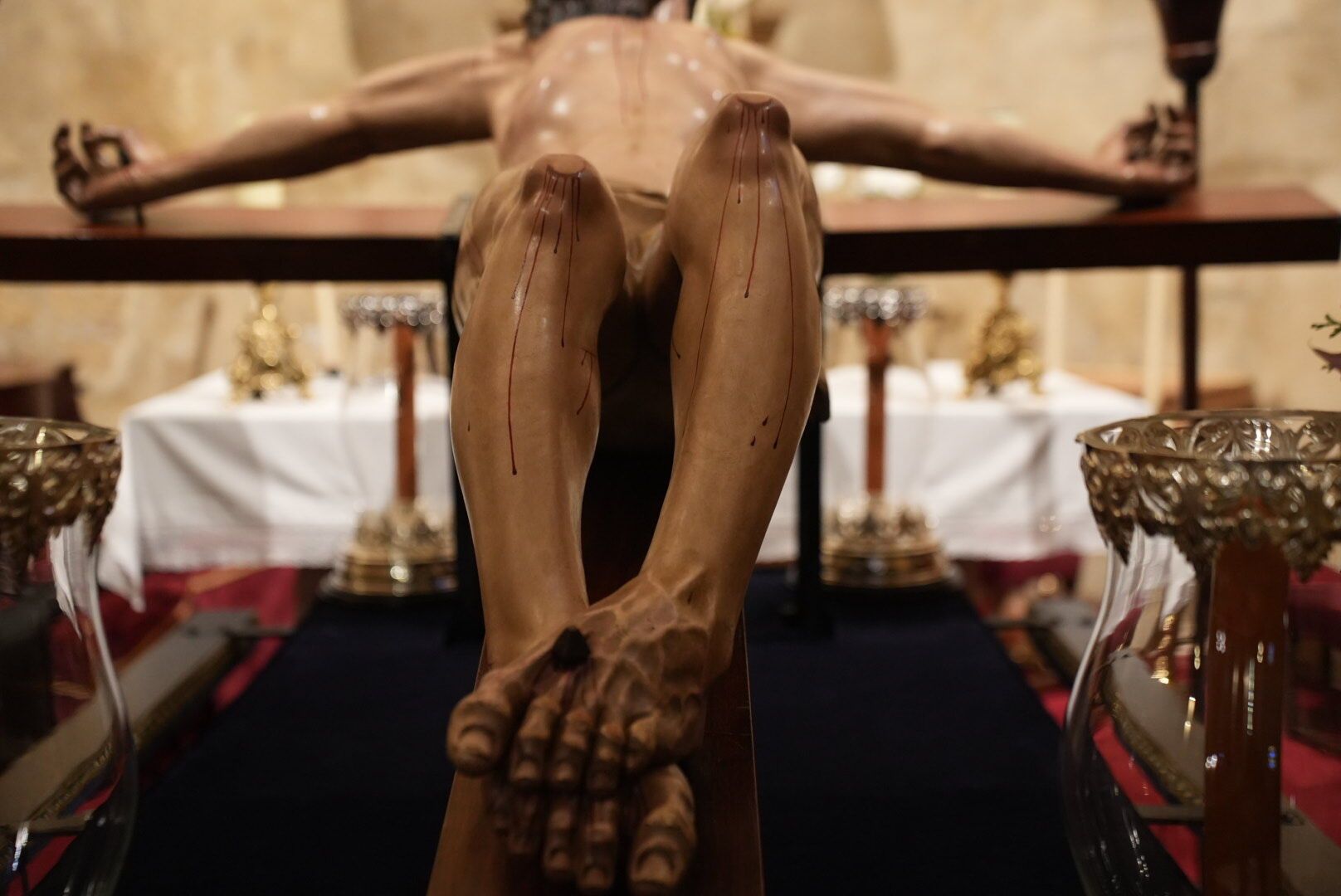 Santísimo Cristo de las Aguas de Palma del Río ya está en la iglesia de San Miguel