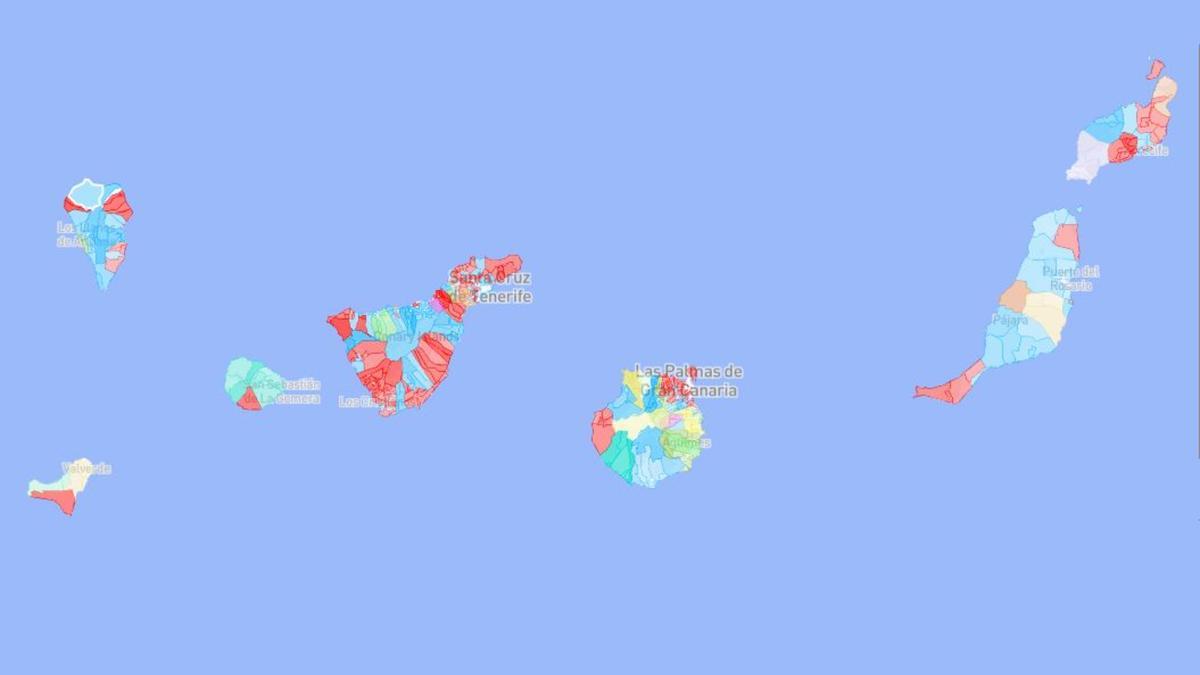 Mapa censal de Canarias