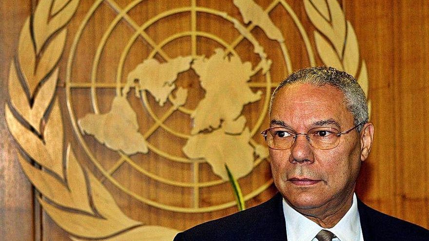 Colin Powell, a la seu de l’ONU. | EFE