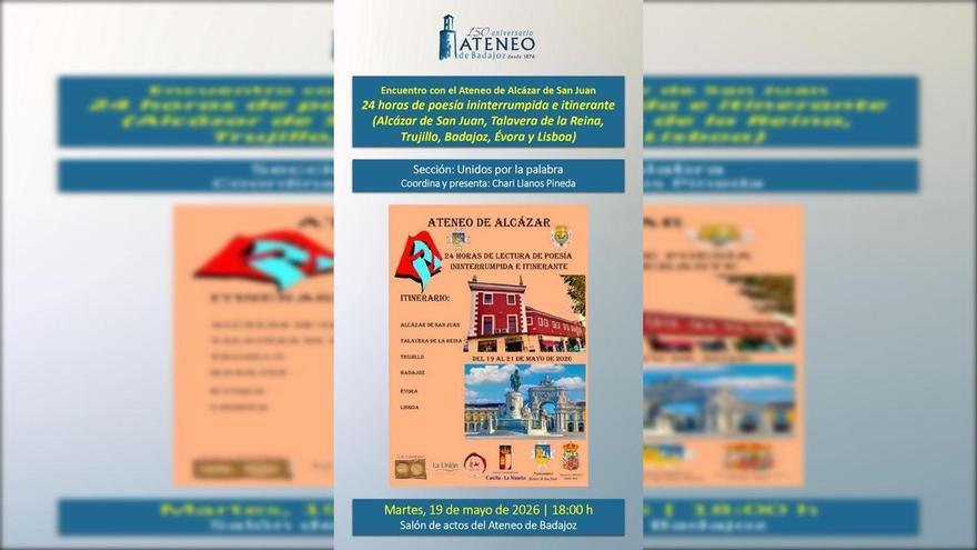 Poesía itinerante en el Ateneo de Badajoz