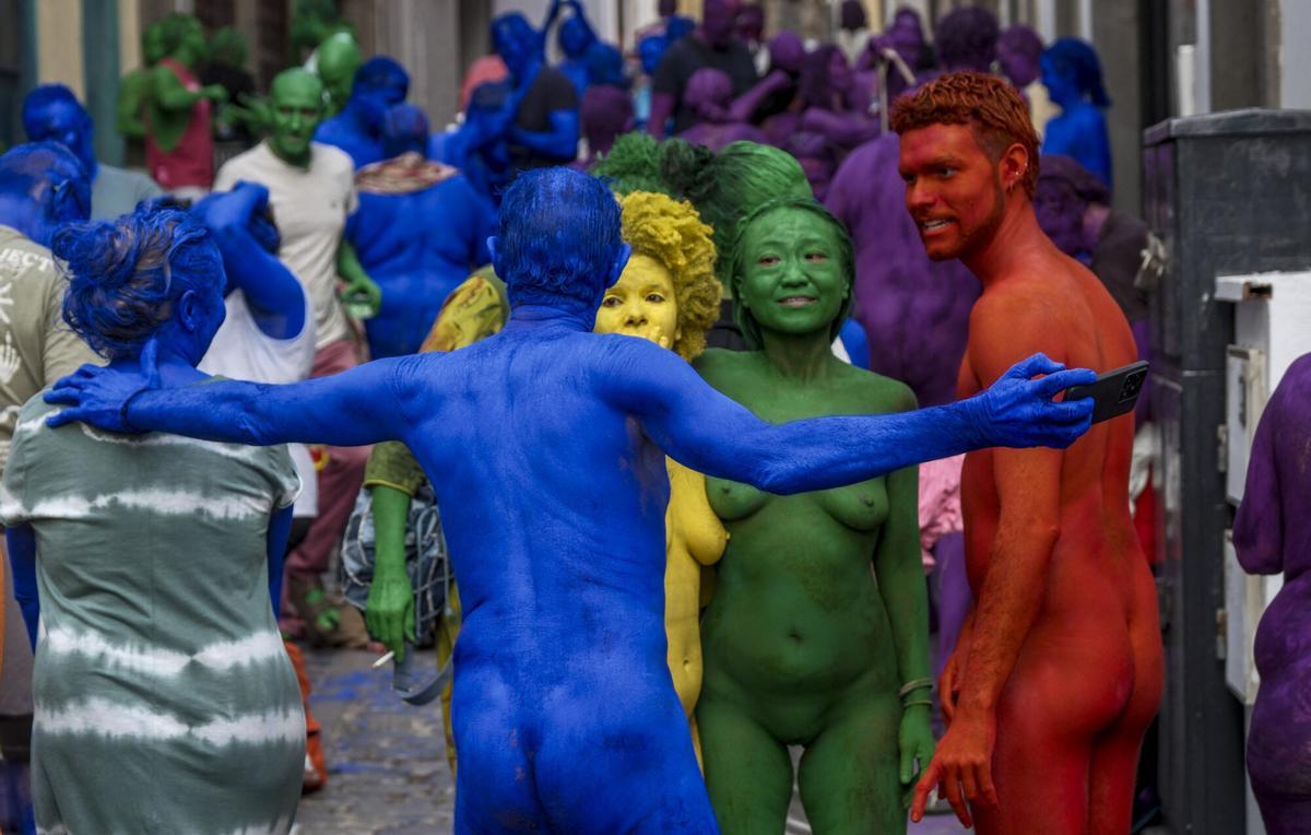 La obra de  Spencer Tunick en Las Palmas de Gran Canaria, en imágenes