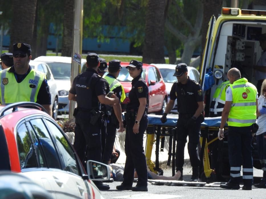 Herida en un atropello en Maspalomas