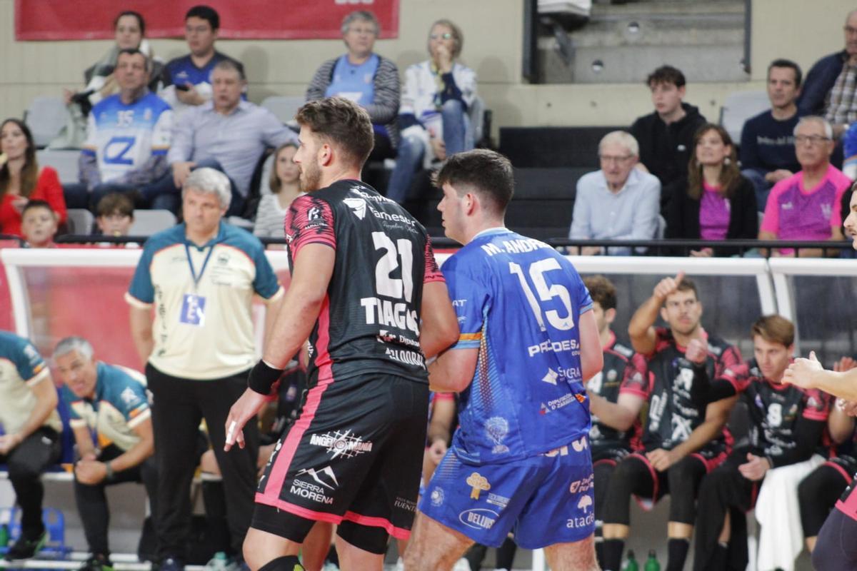 Tiago de Sousa, en el partido frente al Contazara Zaragoza.