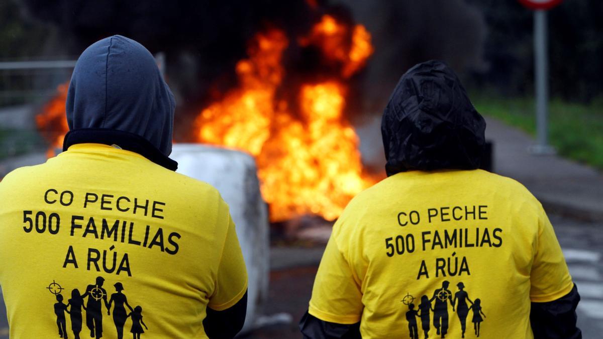 Manifestación para reclamar la continuidad de la sede de Siemens-Gamesa en Somozas