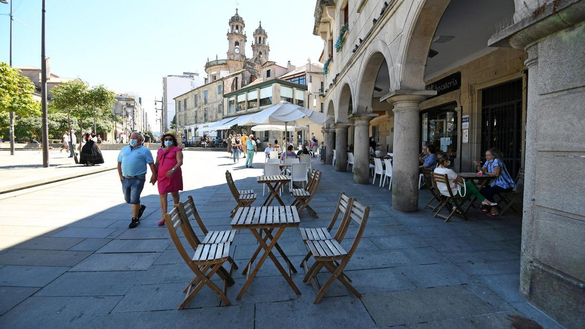 Una terraza el pasado verano en las inmediaciones de A Ferrería.