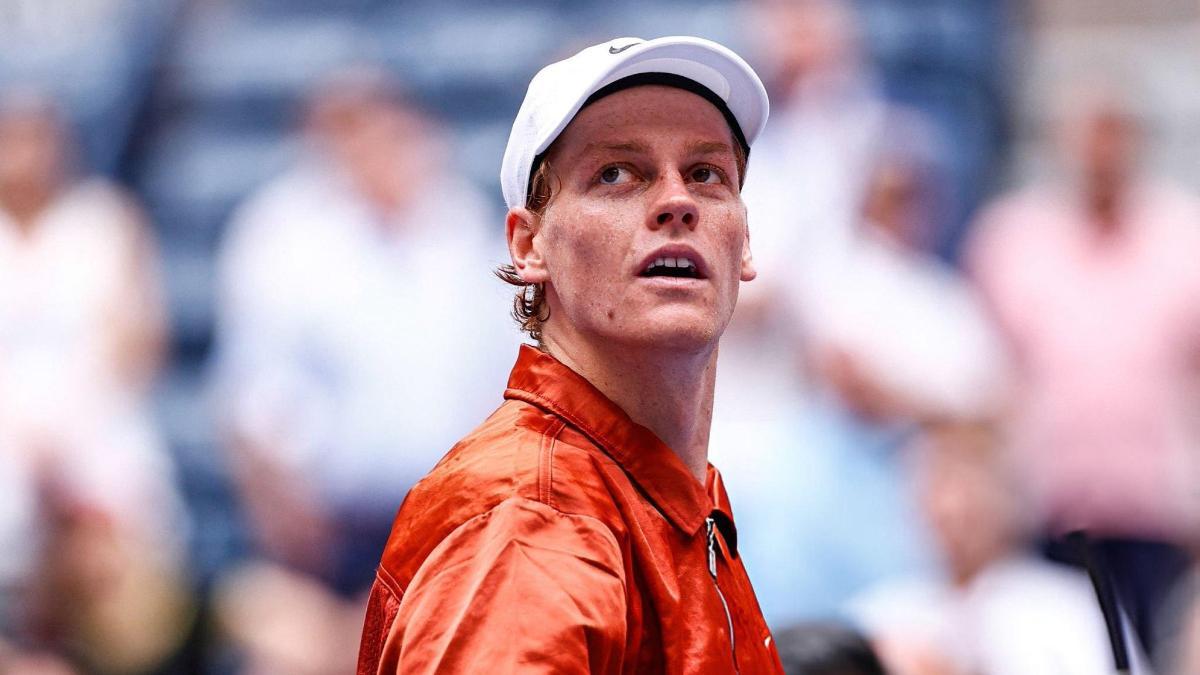 Jannik Sinner en el partido de segunda ronda en el US Open