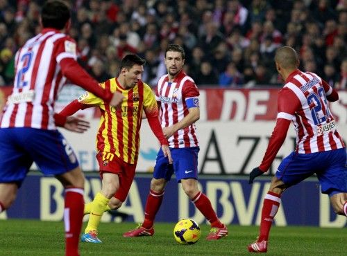 Imágenes del partido disputado entre el Atlético y el Barça.