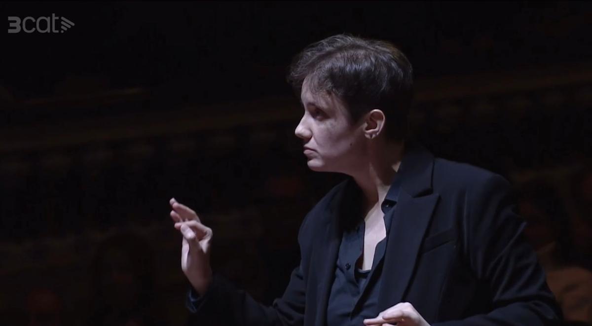 Belén Clemente durant la seua intervenció al concert de Sant Esteve