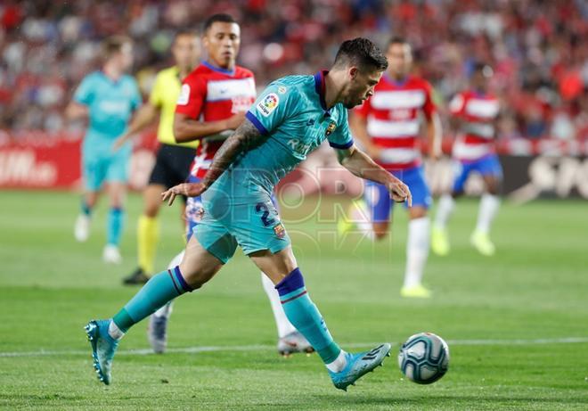 Las imágenes del partido entre el Granada y el FC Barcelona de LaLiga Santander disputado en el estadio Nuevo Los Cármenes en Granada.