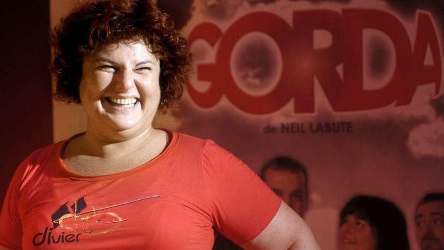 La actriz coruñesa Teté Delgado durante la presentación de la obra &#039;Gorda&#039;.